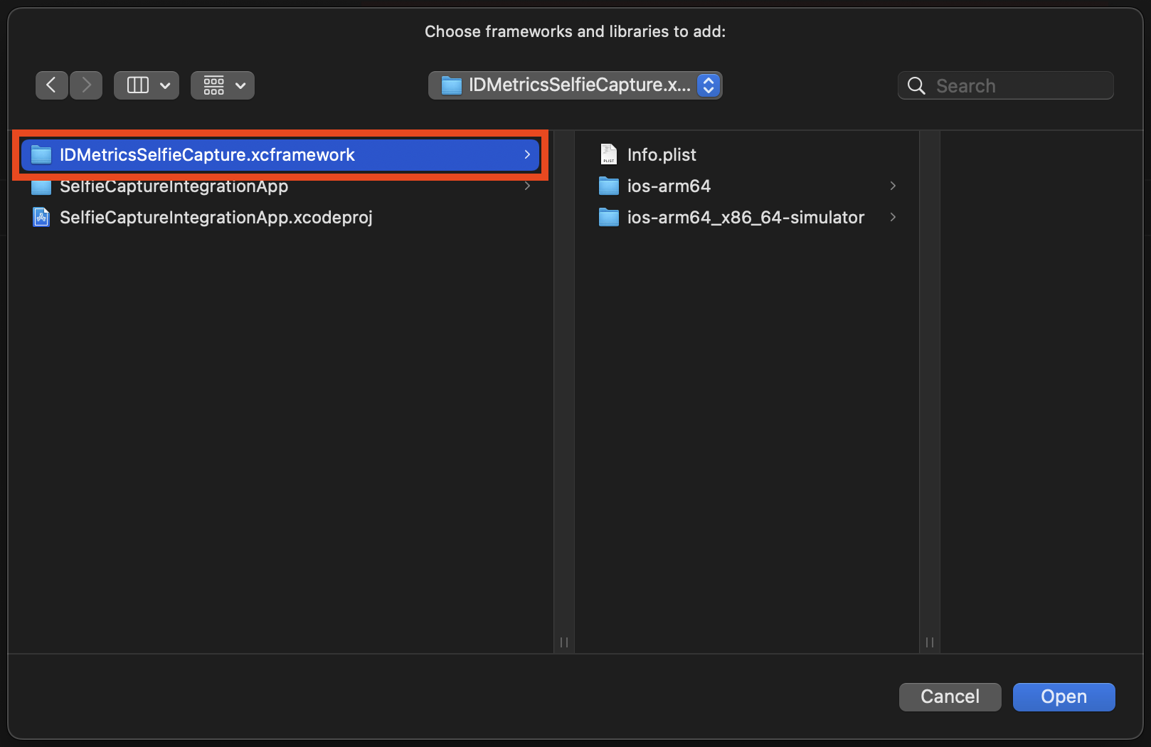 select-xcframework-in-finder